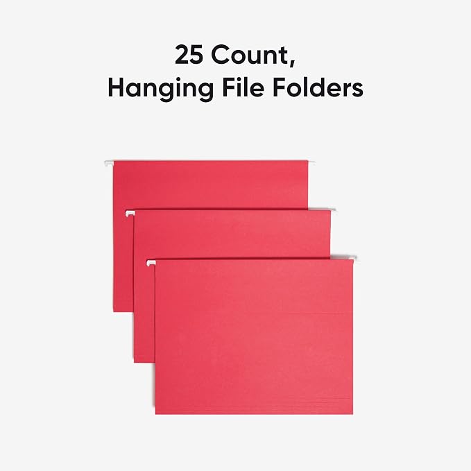 Smead Standard Hanging File Folders, 1/5-Cut Adjustable Tabs, Letter Size - Image 3