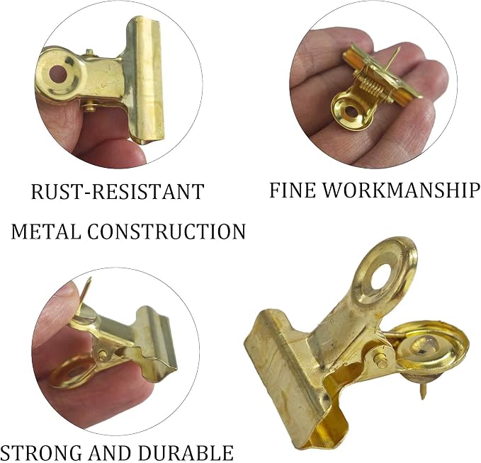 30PCS Gold Push Pin Clips, Metal Mini Thumb Tacks - Image 5
