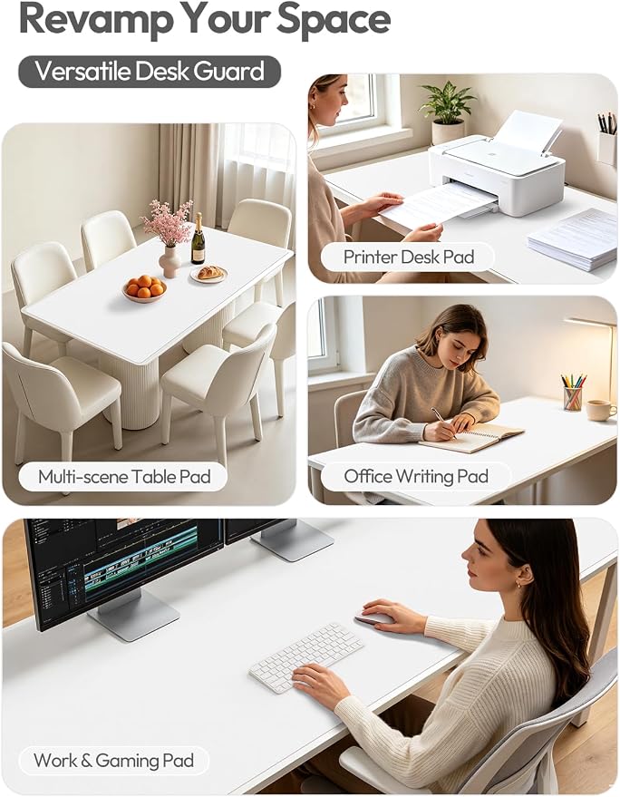 YSAGi Leather Desk Pad Protector, Office Desk Mat, Large Mouse Pad, Non-Slip PU - Image 8