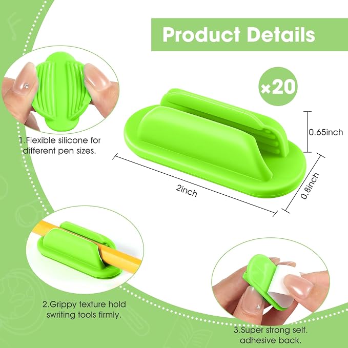 VZZNN 20 PCS Adhesive Pencil Holders - Image 2