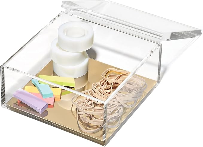 OfficeGoods Acrylic Desk Organizer w/Gold Base – Functional & Elegant Odds & by OfficeGoods