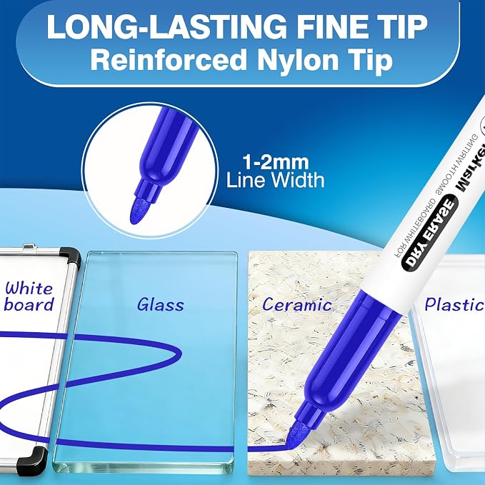 SFAIH Fine Tip Dry Erase Markers - Image 2