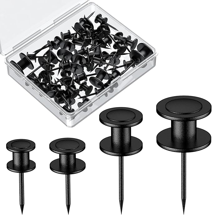 Uniclife 40 Pcs Thumb Tacks, Double Headed Picture Hangers 4 Size | Push pins by UnicLife