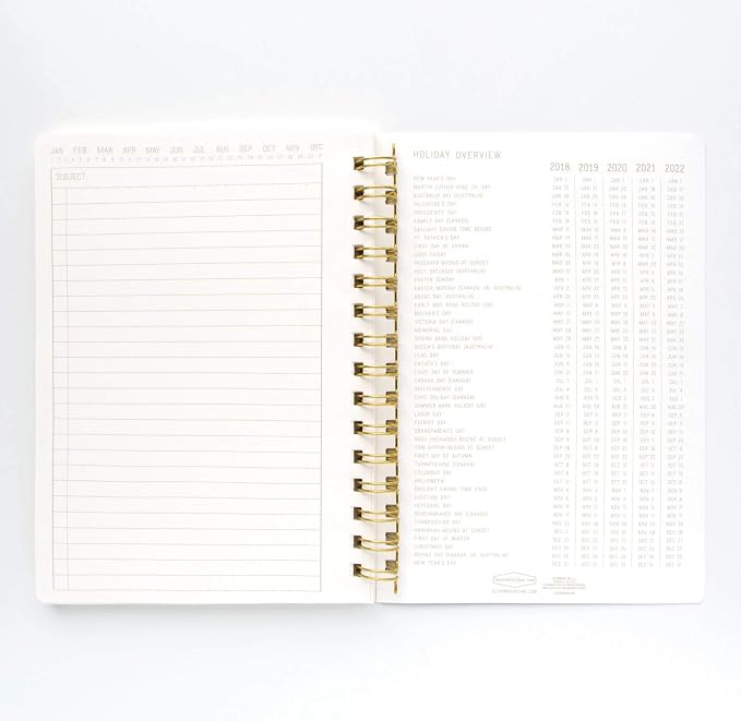 DesignWorks Ink 6" x 8.25" Speckled Ivory White Textured Paper Twin Wire Spiral - Image 3