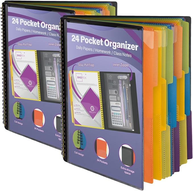 Binditek 2 Pack 24 Pocket Poly Project Organizer by Binditek