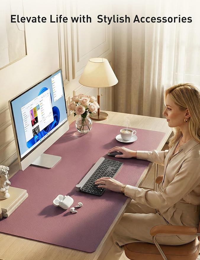 Aothia Faux Leather Desk Mat - Image 8