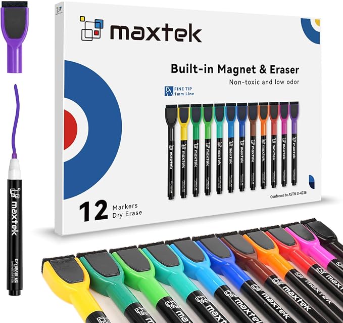 maxtek Magnetic Whiteboard Markers by Maxtek