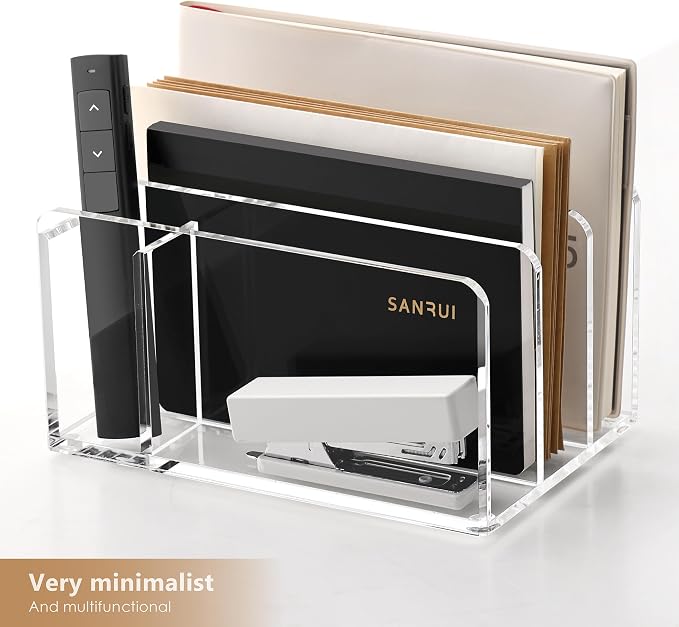 SANRUI Acrylic Mail Sorter Desktop Organizer - Image 6