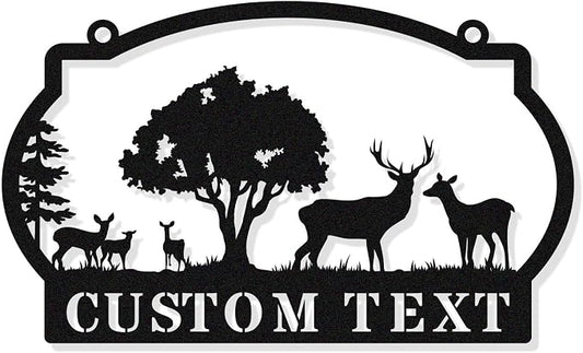 Personalized Deer Bear Metal House Numbers by HYTSIGN