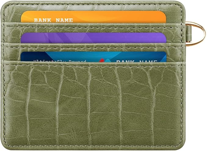 Slim Credit Card Holder Crocodile Wallet Women Thin Alligator Wallets RFID - Image 8