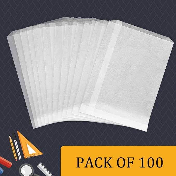 Lineco, Glassine Envelopes 4.25''x5.25'' | Flat Single Seam Construction - Image 6