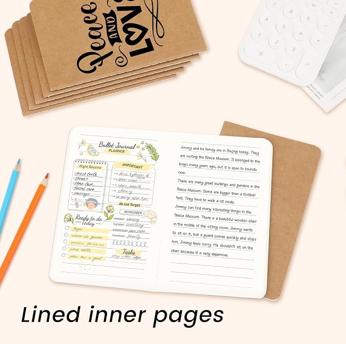 Oucaru 32PCS Mini Notebooks Bulk, 3.5" x 5.5", 60 Pages Lined Paper Small - Image 4