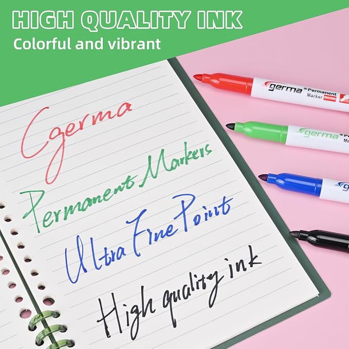 Cgerma Permanent Markers Bulk Fine Point, Quick Drying, Fade Resistant - Image 6