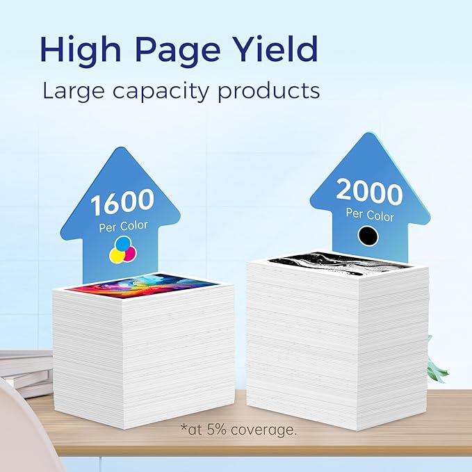 962 962XL Ink Cartridges for HP Printers Replacement for HP 962XL Ink Cartridges Combo Pack HP962 HP962XL Work for OfficeJet Pro 9010 Ink Cartridge 9015 9018 9020 Printers, Black & Color-DeskLoop Office