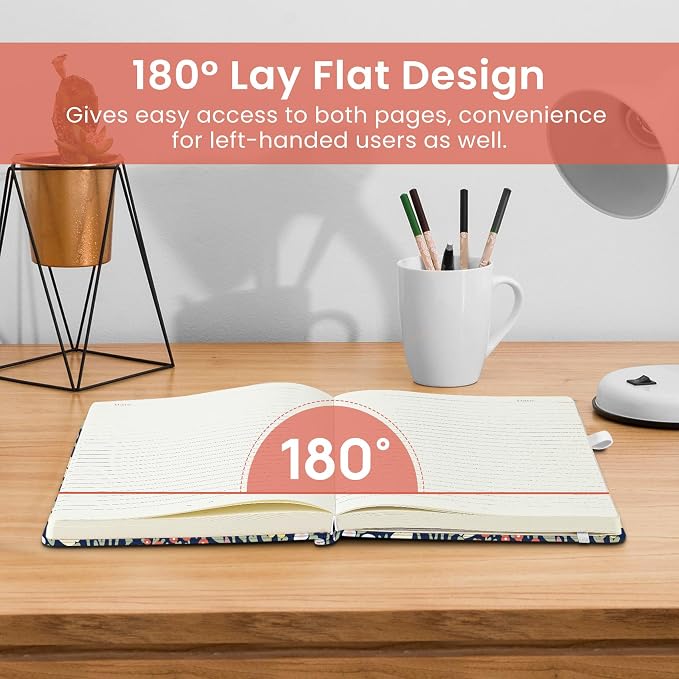 Taja Pretty Lined Journal for Women, Aesthetic Cute Hardcover Leather Journal - Image 6