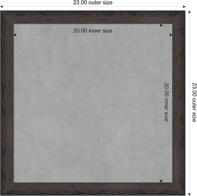 Amanti Art Black Framed Magnetic Board 23x23 Medium Vision Board - Image 4
