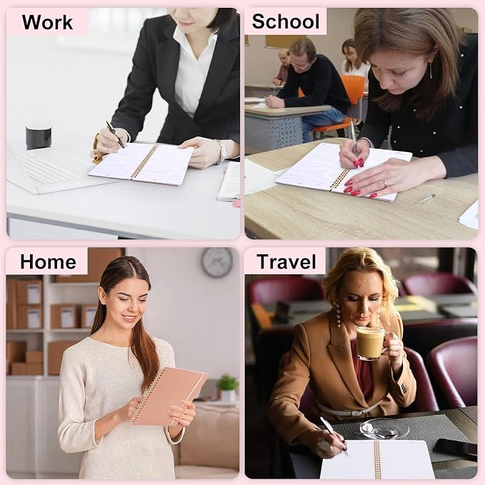 Utron Spiral Notebook For Women & Men, 5.9 x 8.3” College Ruled Notebook For - Image 7