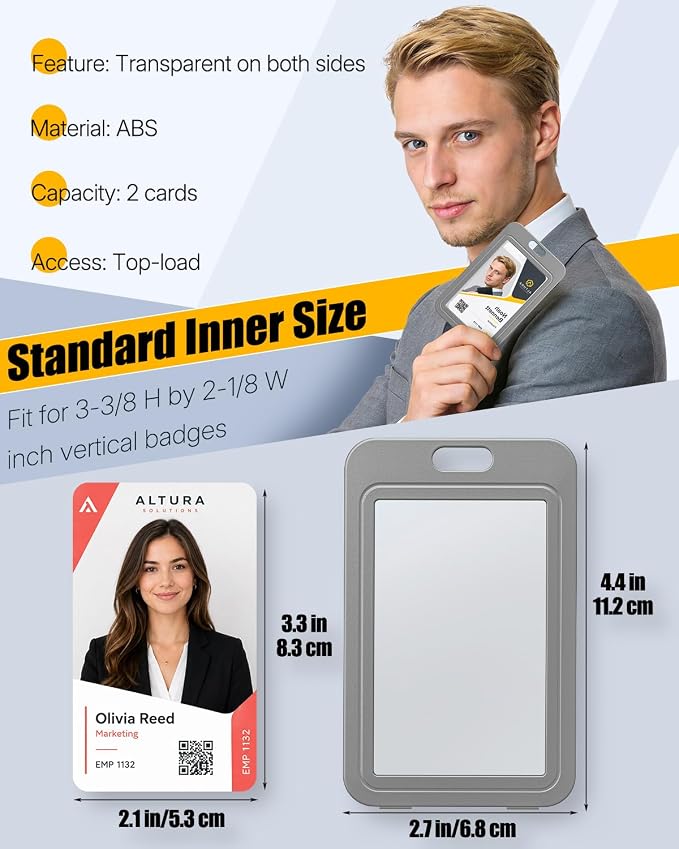 Uniclife 3 Pack ID Badge Holder - Image 7