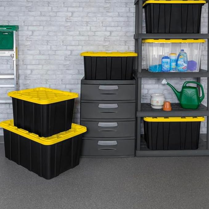 Sterilite 12-Pack Industrial Tote, Plastic Storage Container Bins - Image 6