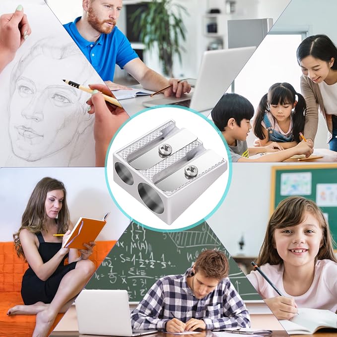 cobee 10 Pcs Pencil Sharpener, Handheld Metal Pencil Sharpener - Image 7