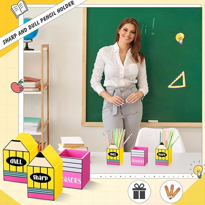 Gilprop 3 Pcs Back to School Sharp and Dull Pencil Holder - Image 5