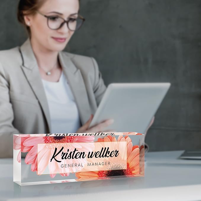 Personalized Office Name Plate for Desk, Custom Employee Appreciation Gifts - Image 2