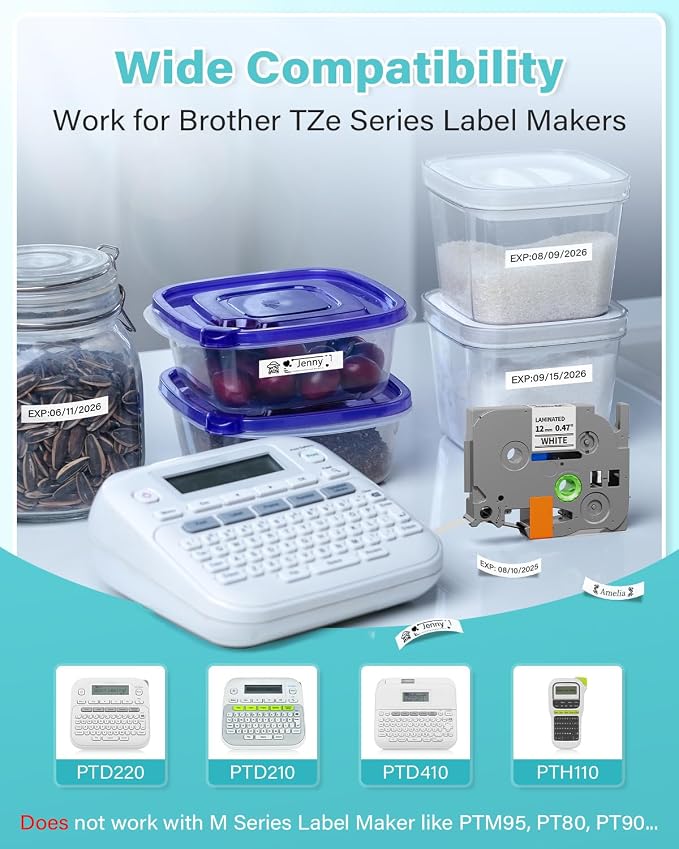 TZe-231 Replacement for Brother Label Maker Tape TZ-231 | TZe TZ 12mm 0.47 - Image 2
