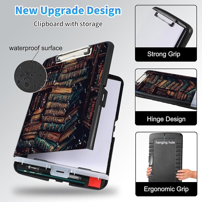 LYHXLYJH Clipboard with Storage, A4 Clipboards with Pen Holder, Heavy Duty - Image 3