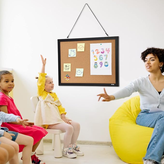 VEVOR Cork Board for Walls, Double-Sided Cork 24" x 18" Bulletin Board Vision - Image 8