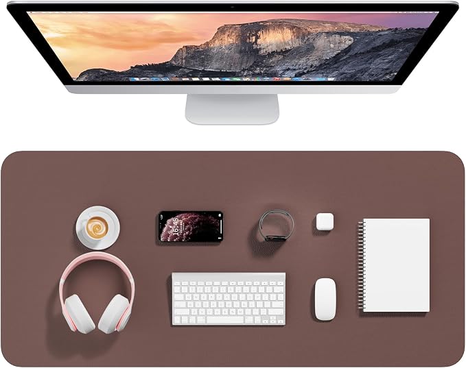 Hsurbtra Desk Pad, 35.5" x 17" PU Leather Desk Mat, XXL Extended Mouse Pad by Hsurbtra