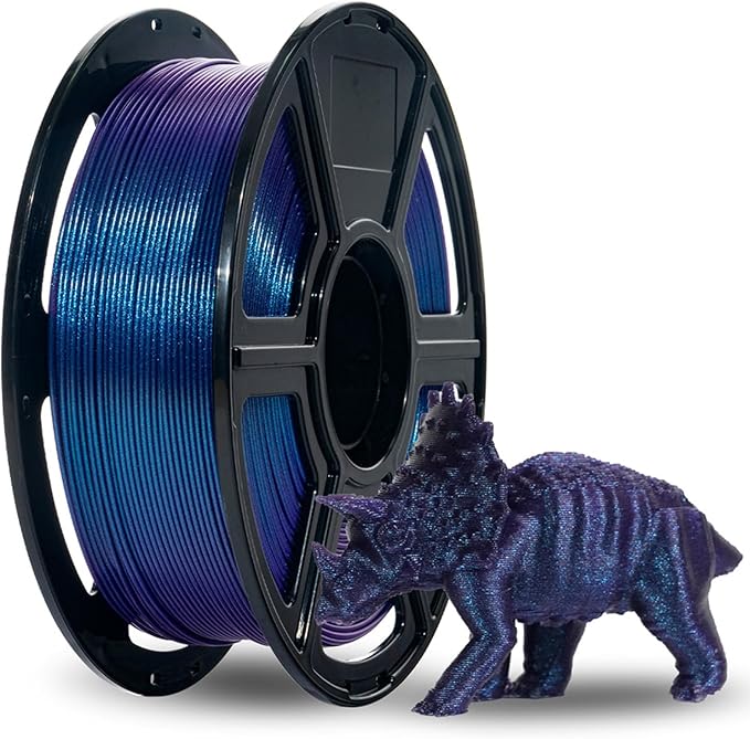 FLASHFORGE Chameleon Rapid PLA Filament 1.75mm Nebula Purple, PLA Color Shift High Flow Speedy 3D Printer Filament, Max 500mm/s Fast Printing, Display Shimmering Effects from Various Angles and Light-DeskLoop Office