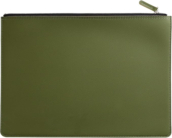 PU Leather A4 File Folder Zipper Document Holder Envelope Folder Case by yufocusqc