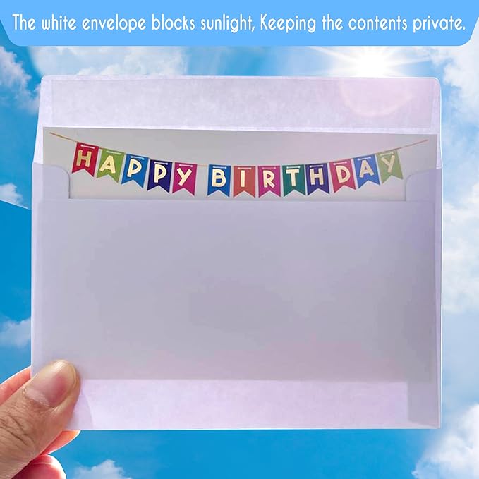 70 Packs A4 White Envelopes, 4 1/4 x 6 1/6 Size - Image 3