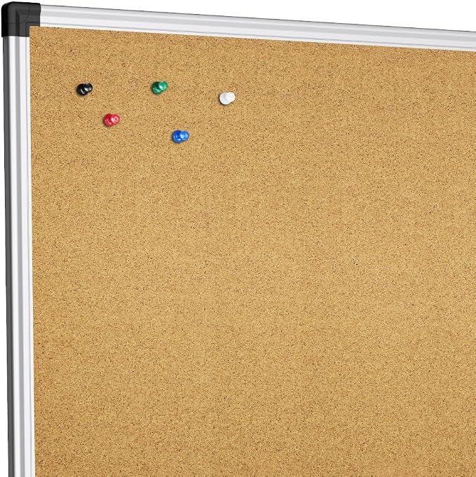 XBoard 24 x 18 Inch Wall-Mounted Office Cork Board, Notice Bulletin Board - Image 4