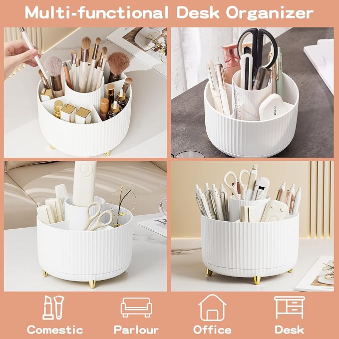 fanado 360° Rotate Makeup Brush Holder Organizer, Makeup Organizers Countertop - Image 3