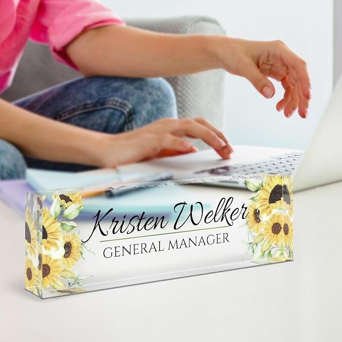 Personalized Office Name Plate for Desk - Image 3