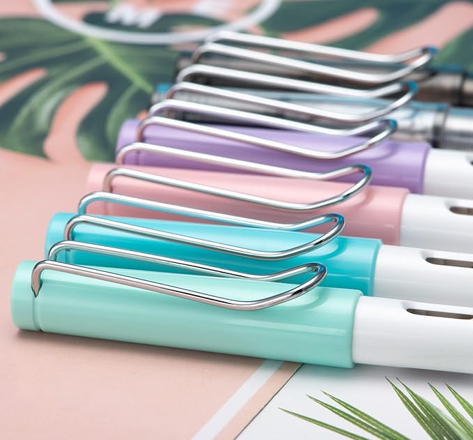 Lanxivi Calligraphy Fountain Pen Set, 6 Assorted Tip Sizes and Color for Art Drawing and Writing Signature-DeskLoop Office