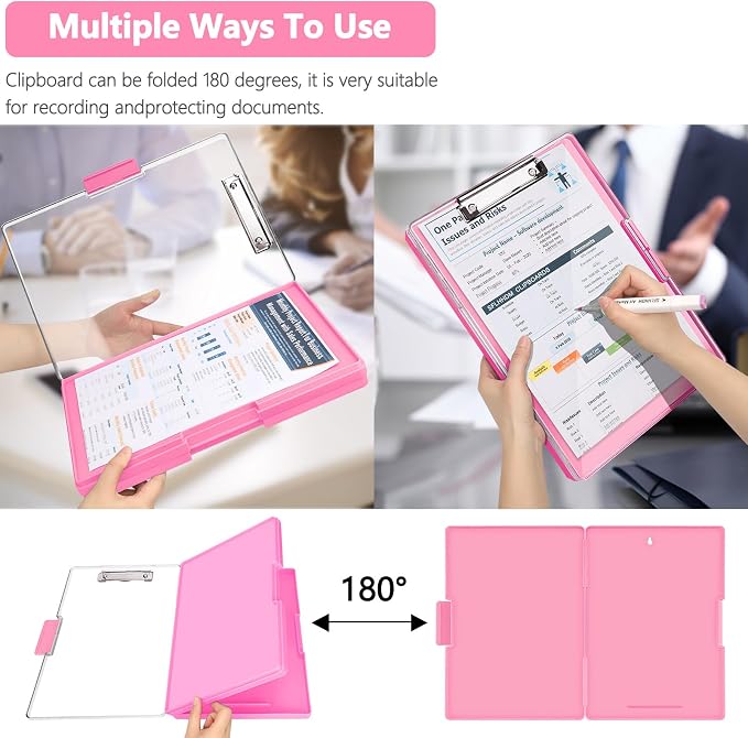 SFLHHDM Clipboard with Storage, Heavy Duty Clip Boards 8.5x11 with 2 Storage - Image 6