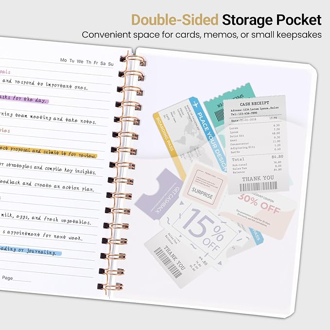 CICPAP Lined Spiral Journal Notebook, A5 College Ruled Notebook - Image 4