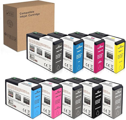 T850 Ink Cartridge Remanufactured T8501 T8502 T8503 T8504 T8505 T8506 T8507 T8508 T8509 Ink Cartridge Replacement for Surecolor P800 Printer(9-Color)-DeskLoop Office