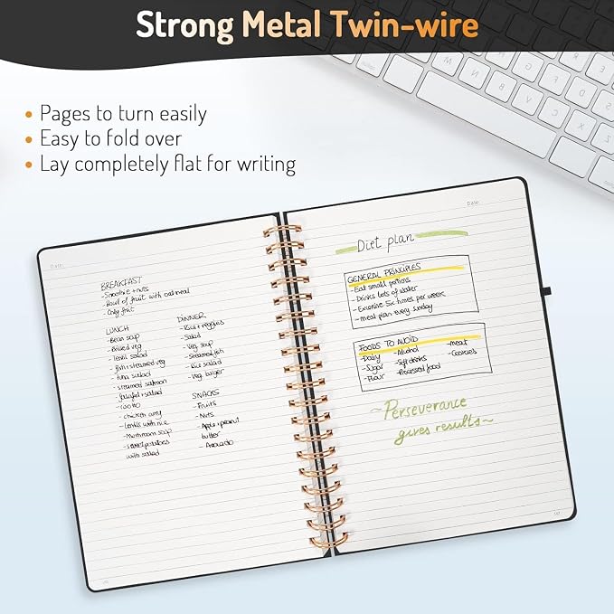 Forvencer Lined Spiral Journal Notebook - Image 4