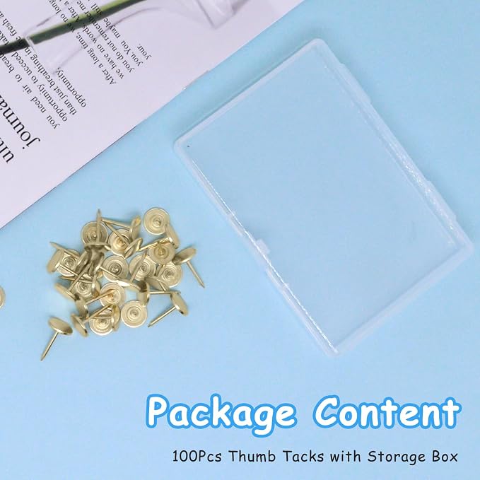 100Pcs Upholstery Tacks, Vintage Flat Head Thumb Tacks Upholstery Nails - Image 3