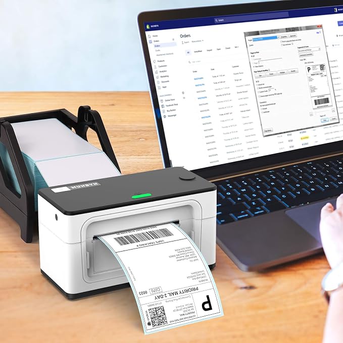 MUNBYN Label Holder for Rolls and Fan-Fold Labels, For Desktop Thermal Printer - Image 2