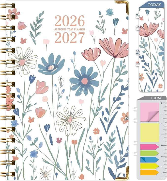 HARDCOVER Academic Year 2026-2027 Planner: 14 Months 5.5"x 8" Daily Weekly by ExcelloGlobalProducts