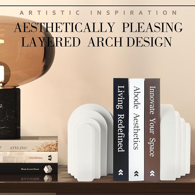 Book Ends for Heavy Books, Resin Decorative bookends, Heavy Duty Book end for - Image 6