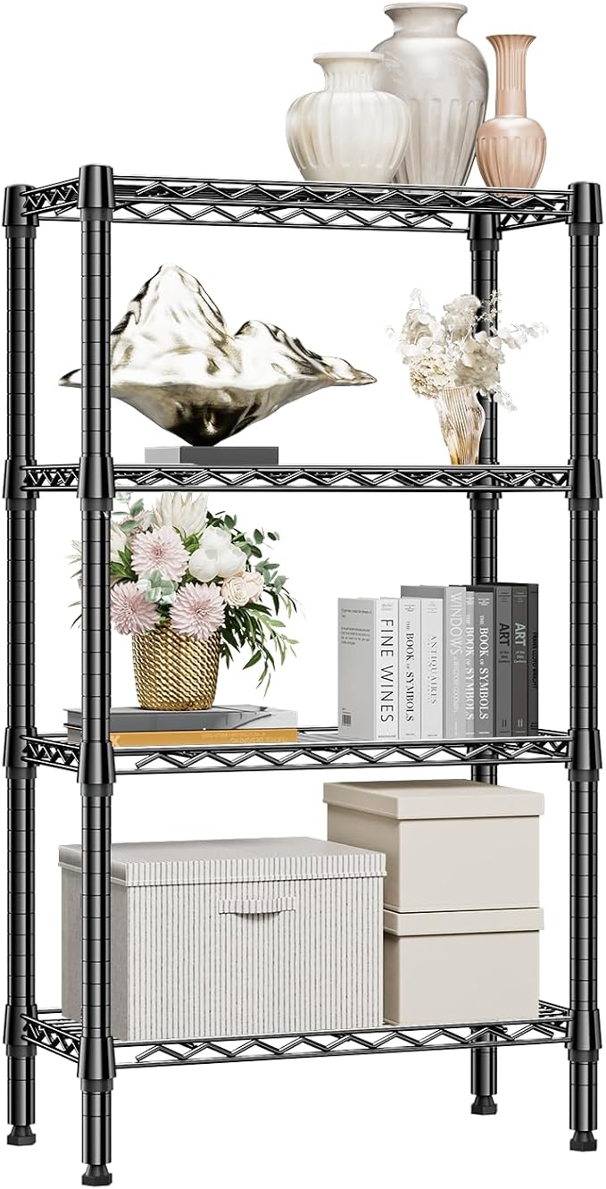 M MZG 1000 lbs 4 Tier Shelf Metal Storage Shelves Wire Rack Closet Organizers - Image 8
