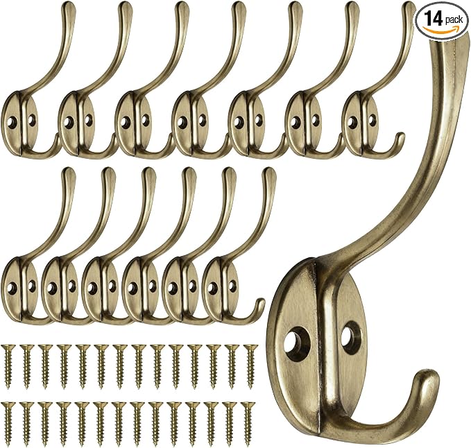 Homanu 14 Pack Coat Hooks Wall Mounted by Homanu