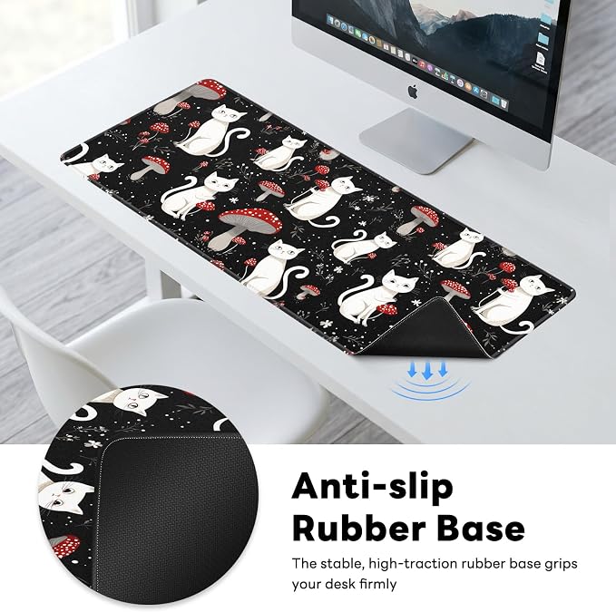 Desk Mat, Big Desk Pad, 31.5x11.8 Inches Extended Big Gaming Mouse Pad - Image 6