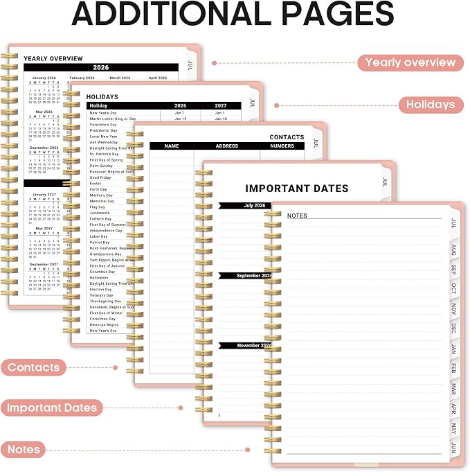 Planner 2026-2027, Academic Monthly and Weekly Calendar Planner - Image 5