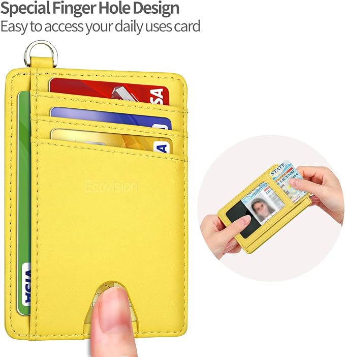 Slim Minimalist Front Pocket Wallet, RFID Blocking Credit Card Holder Wallet - Image 6